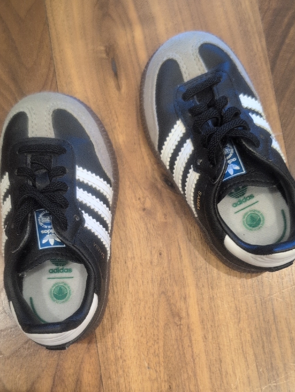 adidas Kids Black & Gray Samba Sneakers
